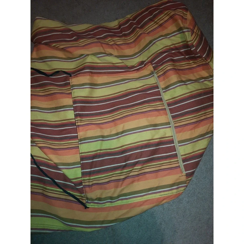 Vintage Striped Canvas Clothes Hanging Garment Bag Robin Samson Zipper